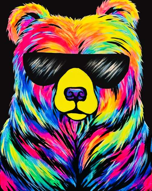 Summer ART Day Camp! BLACK LIGHT PAINT PARTY!!!
